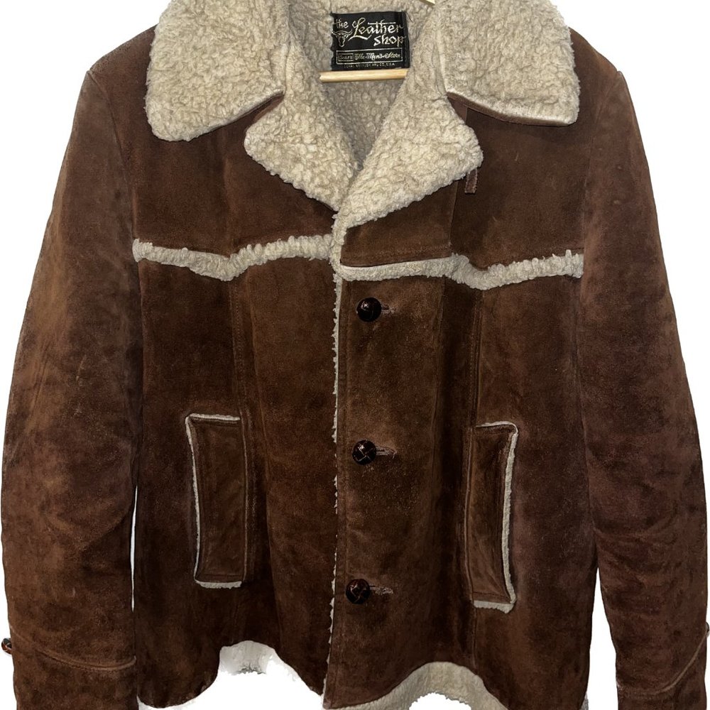 Sears The Leather Shop Vintage Suede Leather Coat